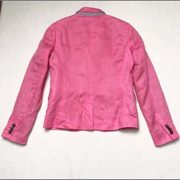 J. Crew Factory Pink school boy linen blazer - Picture 4 of 7